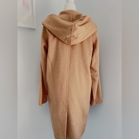 Max Mara Rialto Camel Hair Belted Short Hooded Coat - Picture 11 of 16